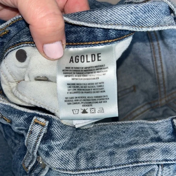 Agolde 90s Pinch Waist High Rise Straight Leg Size 25 Cut #67529 - Picture 4 of 7